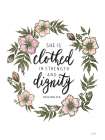 Floral She is Clothed Art Print