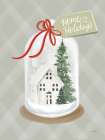 Home for the Holidays Snow Globe Art Print