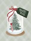 North Pole Snow Globe Art Print