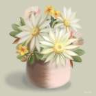 Sunny Floral Bouquet Art Print