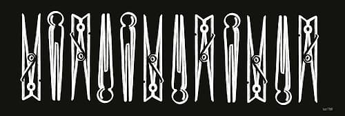 Laundry Clothespins Signs Print