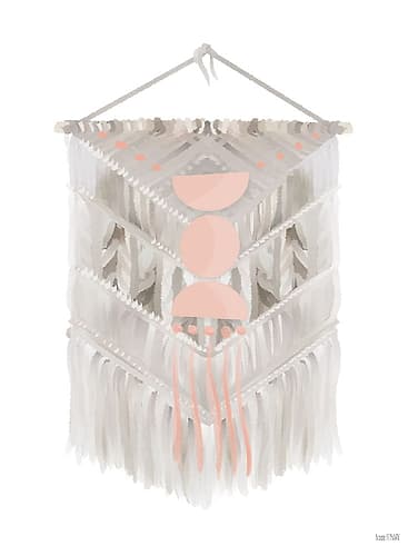 Pink Bohemian Macrame Art Print