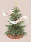Merry Christmas Tinsel Tree Art Print