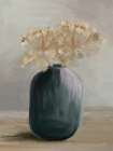 Dried Blooms in Blue Minimalist Print