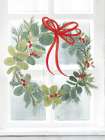 Holly Berry Window Art Print