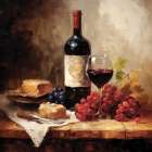 Wine and Cheese Art Print