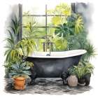 Bathtub Sanctuary 1 Art Print