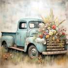 Petals and Pistons Art Print