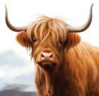 Silky Highland Art Print