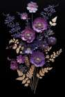 Amethyst Night Bouquet Art Print