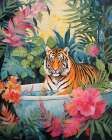 Tiger Tropical Retreat Art Print