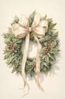 Holly Days Wreath Art Print