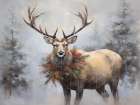 Christmas Buck Art Print