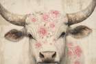 Floral Cow Art Print