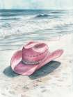 Seaside Cowgirl Art Print