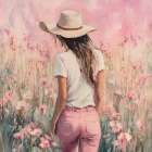 Pink Wildflower Wonder Art Print