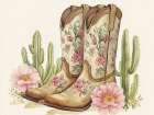 Dester Floral Boots Art Print