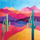 Colorful Desert Sunset Art Print