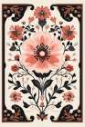 Pink Floral Motif Art Print