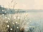 Blooms by the Lake I Art Print