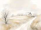 Cottage Lane Art Print