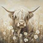Highland Among the Blooms Art Print