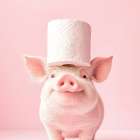 Silly Piggy Art Print