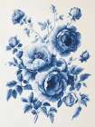 Blue Porcelain Flowers 1 Art Print