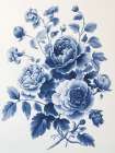 Blue Porcelain Flowers 2 Art Print