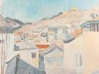 Pastel Cityline Art Print
