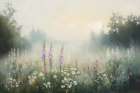 Hazy Lavender Fields Art Print