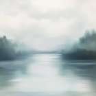 Hazy Waterway Art Print
