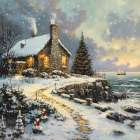 Holiday Seascape Art Print