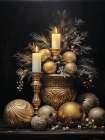 A Golden Christmas Art Print