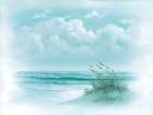 Sea Oats in Silhouette Art Print