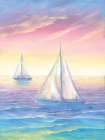 Sail Away Sunset Art Print