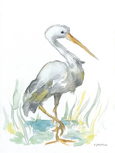 Stork Coastal Print