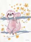 Pink Sloth II Art Print