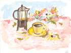 A Good Morning for Coffee Art Print