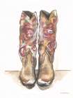 Floral Boots Art Print