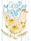 Good Morning Floral Chicken Art Print