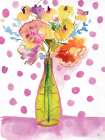 Polka Dot Blooms Art Print