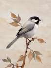 Chickadee Art Deco Print