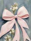 Pink Bow and Blossoms Art Print
