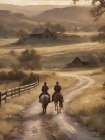 Home at Dusk Art Print