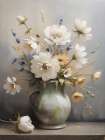 Ivory Blooms Art Print