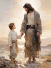 Walk with Him 2 Art Print