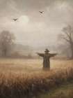 Scarecrow at Dusk Art Print