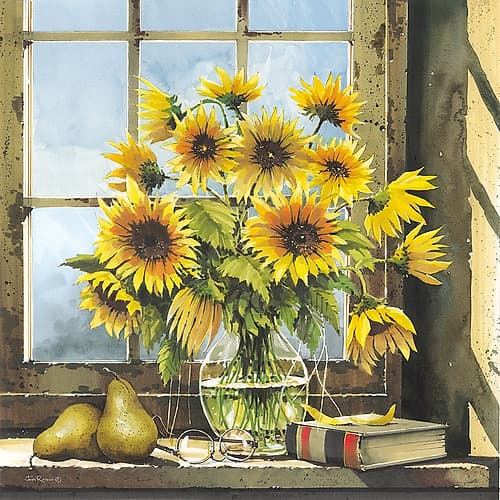 Still Life with Sunflowers Art Print