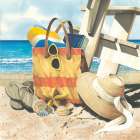 At the Beach Art Print